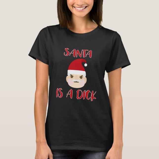 T-shirt Amusante idée de Noël Rude Pyjama Père Noël (Devant)