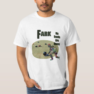 T-shirt Amusante Lourde Pelouse Bowls Design,