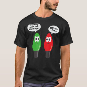T-shirt Amusante lumières de Noël Plaisanterie Ampoule de