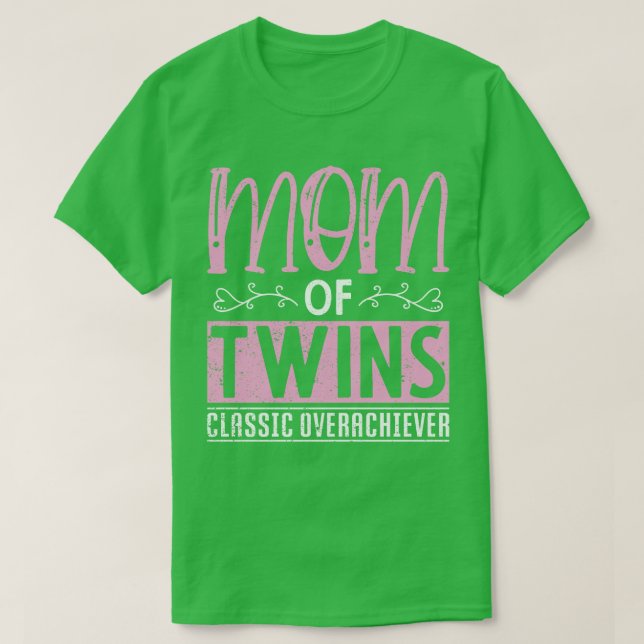 T-shirt Amusante Maman Famille Mères Fête Parents jumeaux (Design devant)