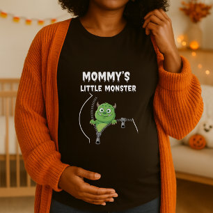T-shirt Amusante maman Petit Monstre Peekaboo Enceinte