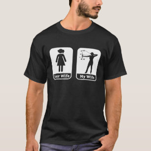 T-shirt Amusante mariée au tir à l'arc Marcher Humour de p