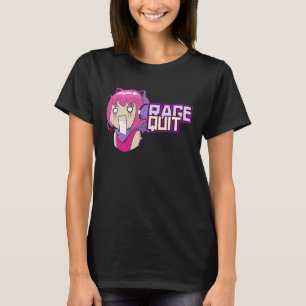 T-shirt Amusante Mignonne Gamer Girl Rage Quit Kemonomimi
