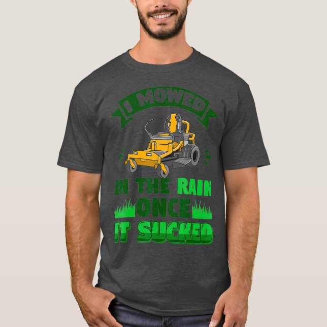 T-shirt Amusante Mowing Lawn Bière Papa Paysage Mowen (Devant)