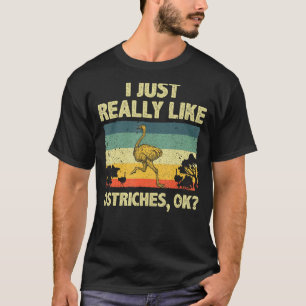 T-shirt Amusante Ostrich Design Pour Hommes Femmes Enfants