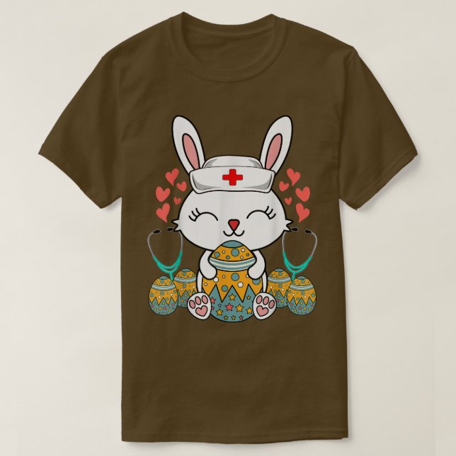 T-shirt Amusante Pâques Mignonne Grotte Nourriture tenant  (Design devant)