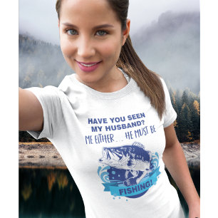 T-shirt Amusante Pêche Mariage Mari Femme Hobby