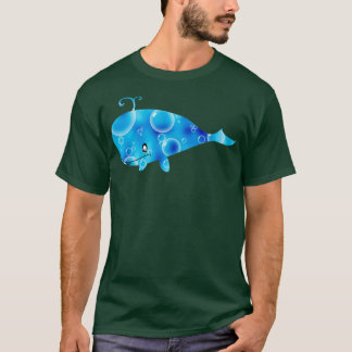 T-shirt Amusante petite baleine bleue