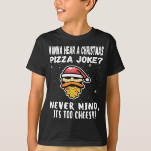 T-shirt Amusante Pizza de Noël Plaisanter Père Noël Beard