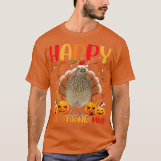 T-shirt Amusante Quail Bird Lover Happy Quail HelloThanksM