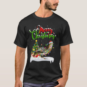 T-shirt Amusante Quail Oiseau Amant Xmas Éclairage Quail C