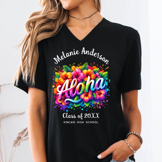 T-shirt Amusante remise de diplômes tropicale Aloha  (Créateur téléchargé)