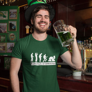 T-shirt Amusante St Patrick's Day Evolution of Drinking Sh