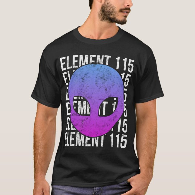 T-shirt Amusante zone de conspiration Alien 51 UFO, élémen (Devant)
