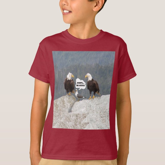 T-shirt Amusants aigles et mouettes (Devant)