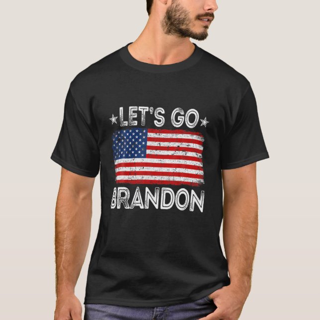T-shirt Amusants Allons Brandon Tee Lets Go Brandon Americ (Devant)