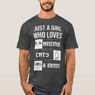 T-shirt Amusants Anime Imprimer juste une fille qui aime l