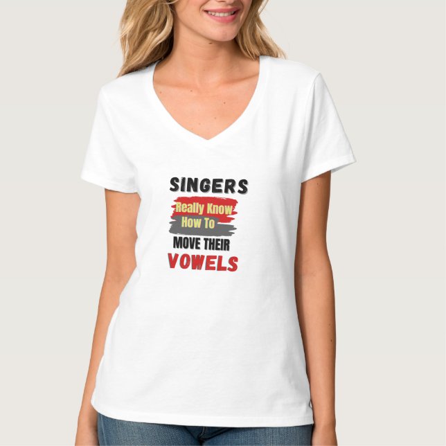 T-shirt Amusants Chanteurs Vowel Mouvements (Devant)