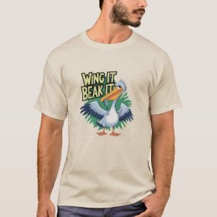T-shirt Amusants dessins d'oiseaux de mer : Humour pélican