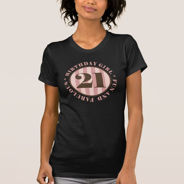 T-shirt Amusants et fabuleux cadeaux de 21e anniversaire (Devant)