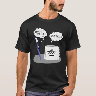 T-shirt Amusants Je déteste Mon Travail Toothbrush Toilett