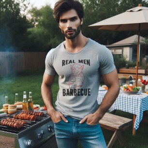 T-shirt Amusants Les vrais Hommes Sentent Comme Barbecue G