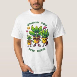 T-shirt Amusants Plantes Buddies : Compagnie Entre Sagesse