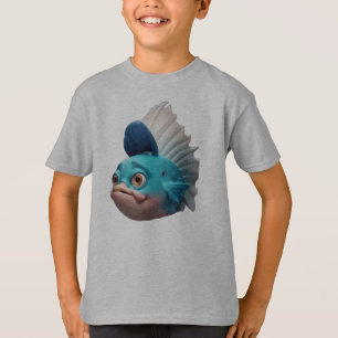 T-shirt Amusants Poissons Sauvages Cheveux Art