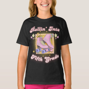 T-shirt Amusants Retour À L'École Patinage Rollin En Cinqu