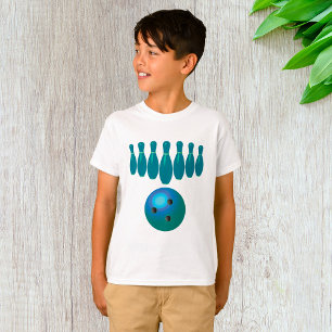 T-shirt Amusement boule de bowling et quilles sportives