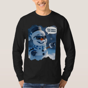 T-shirt Amusement de Noël givré et lumineux