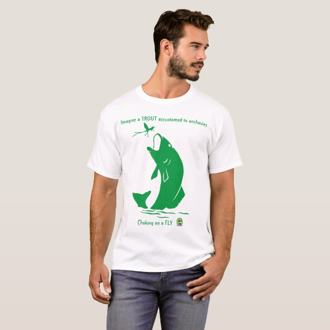 T-shirt Amusement de pêche - Bass Truite (Devant entier)