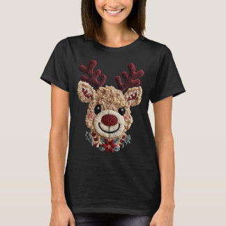 T-shirt Amusement des Fêtes - Fausse Laine de Renne au Nez