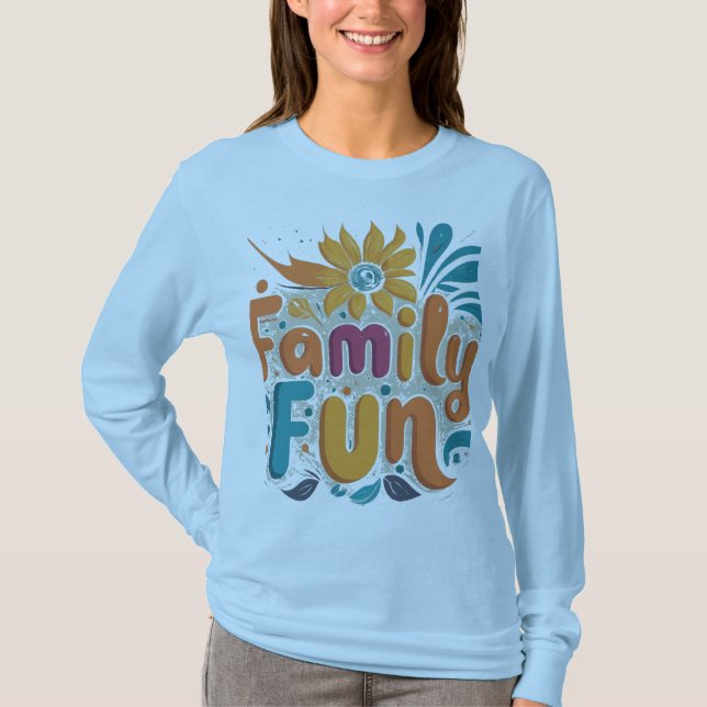T-shirt Amusement en famille (Devant)
