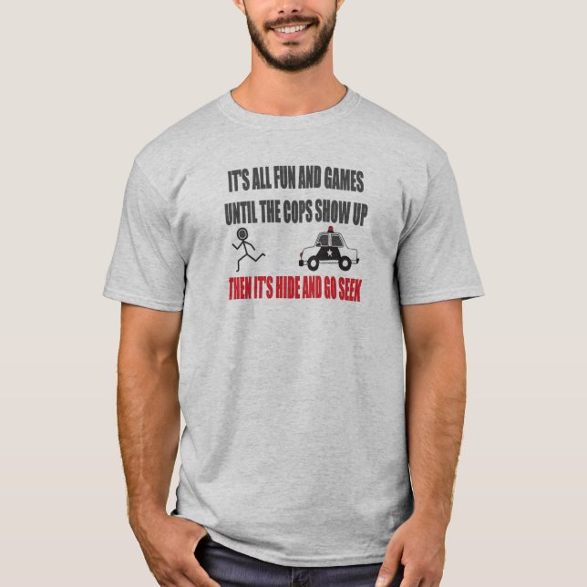 T-shirt Amusement & Jeux Cacher & Go Rechercher (Devant)