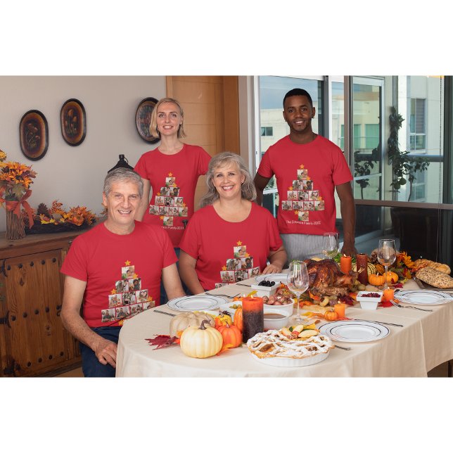 T-shirt Amusement personnalisé Famille Noël 11 Photo Colla (Créateur téléchargé)