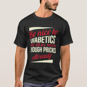 T-shirt Amusement Type 1 Diabète T1d Sensibilisation au di