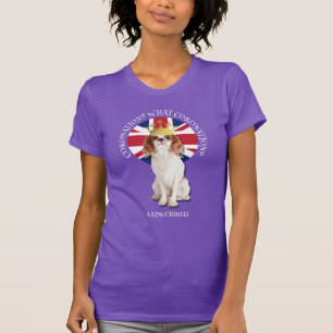 T-shirt AMUSER QUELLE CORONATION Roi Charles Spaniel Unise