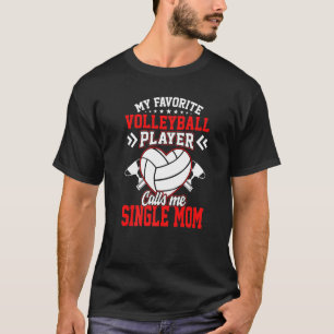 T-shirt Amusez Mon Joueur De Volley-ball Favori M'Appelle