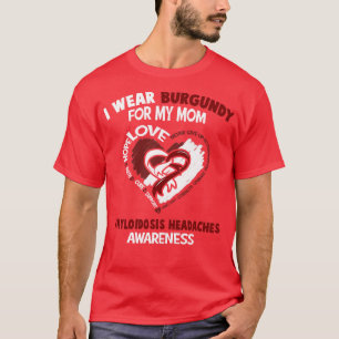 T-shirt Amyloidose Maux de tête Sensibilisation Je Porte L