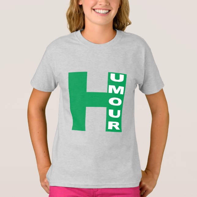 T-Shirt an Mädchen HUMOR (Vorderseite)