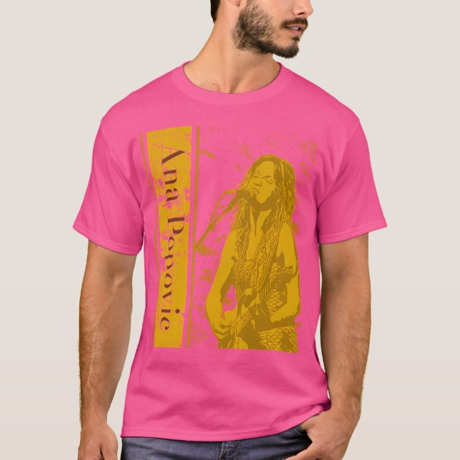 T-shirt Ana Popovic Blues Rock (Devant)