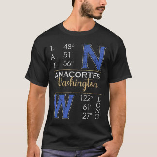 T-shirt Anacortes WASHINGTON Latitude et longitude