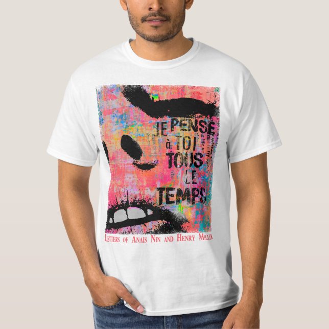T-shirt Anaïs Nin/Henry Miller (Devant)