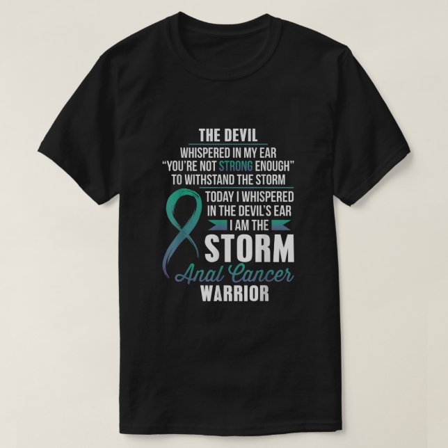 T-shirt ANAL Cancer Warrior Je suis la tempête2067 (Design devant)