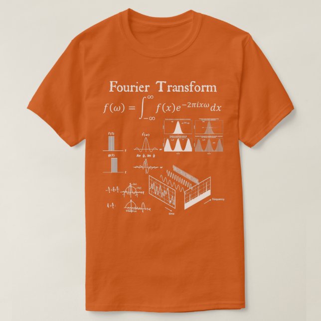 T-shirt Analyse du signal de Fourier transforme (Design devant)