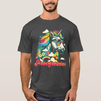 T-shirt Analyseur de licorne arc-en-ciel