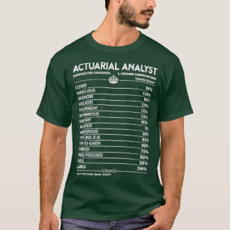 T-shirt Analyste actuariel Analyste actuariel Analyste