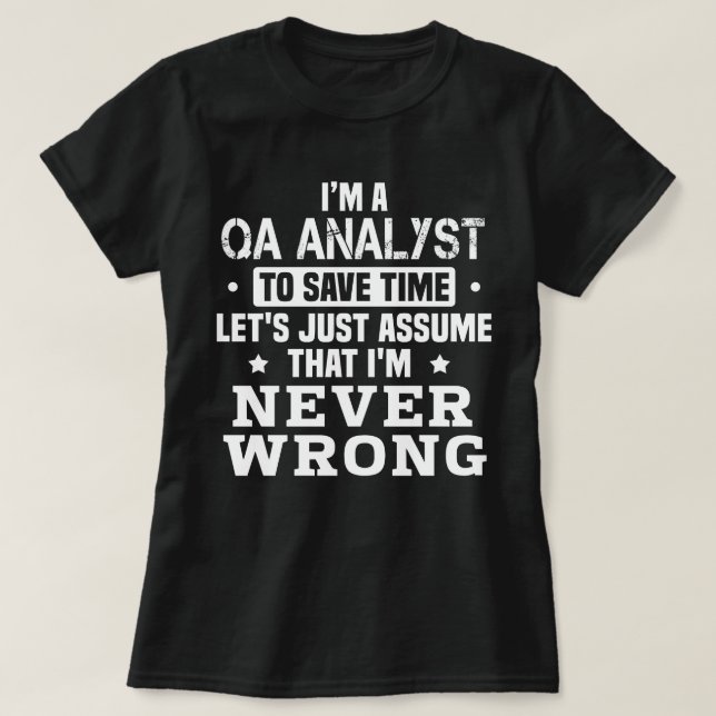 T-shirt Analyste AQ (Design devant)