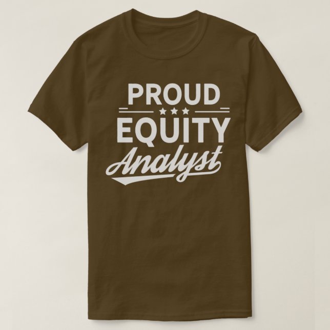 T-shirt Analyste de capitaux propres Stock Analyse Trader  (Design devant)